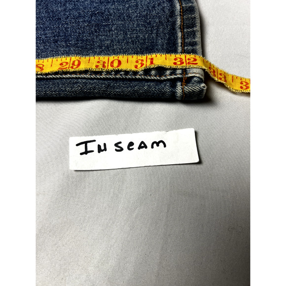 Vtg Bebe Jeans Womens Size 32 Mid Rise Flare Seamed Sandblast Wash Y2K USA Retro - Picture 8 of 10